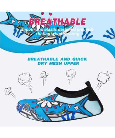 Kids Water Shoes | Toddler Non Slip Aqua Socks | Lightweight Athletic Swim Shoes for Beach & Pool | Blue Big Whale Design | Size 9.5-10 - Buy Online on GoSupps.com