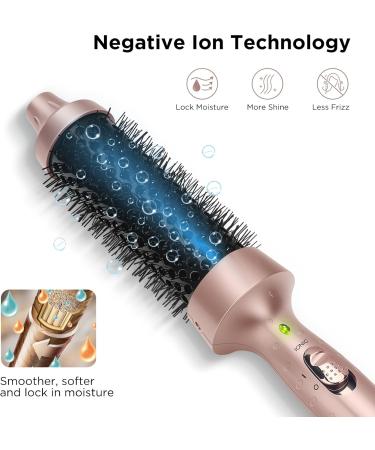 Aima Beauty Heated Round Brush - 1.3"/35mm Ionic Straightening & Curling Brush for Smooth Shiny Hair - Fast Heating Dual Voltage Auto Shut Off - Buy Online on GoSupps.com