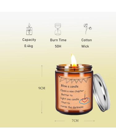 Scented Lavender Soy Wax Candle Gift - Handmade 200g - 50 Hours Long Lasting Aromatherapy - Perfect Birthday Gift for Women - Buy Online on GoSupps.com