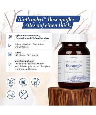 Bioprophyl Base Buffer - Vegan Citrate Blend with Calcium Potassium Magnesium Zinc & Herbal Powder - 150g (30 Portions) - Shop Internationally - Buy Online on GoSupps.com