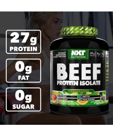 NXT Nutrition Beef Protein Isolate Powder 1.8kg - Paleo Keto Friendly, Dairy and Gluten Free - Limited Edition Fruit Pastilles Flavor - Buy Online on GoSupps.com