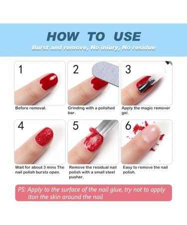 Gel Nail Polish Remover Kit Nail Polish Remover with Cuticle Pusher & Nail Polish Scraper in 3-5 Minutes Easily & Quickly Remove Acrylic Nail Polish in 3-5 Minutes Don't Hurt Your Nails 2x 15ml gel remover kit - Buy Online on GoSupps.com