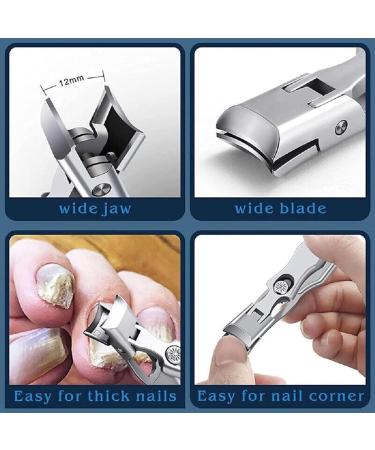 German Nail Clippers for Men Lux Grip German Nail Clippers Lux Nail Clipper for Thick Nails Ultra Sharp Anti-Splash Nail Clippers with Catcher File(Silver) - Buy Online on GoSupps.com