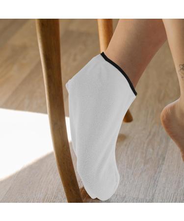 MAGICLULU Paquet Paraffine pour Pieds R utilisables en Coton Doux 1 Paire Couvre-pieds Spa Hydratants Beige Bord Noir pour Soin des Pieds en Salon et Usage Domestique - Buy Online on GoSupps.com