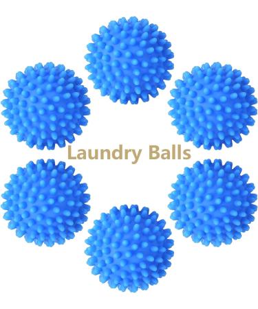 6Pcs Reusable Dryer Tumble Balls for Laundry - Reduce Wrinkles & Static Cling - Blue - Buy Online on GoSupps.com