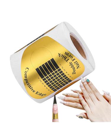 Nail Form Sticker | -Adhesive Horseshoe Shaped Gel Nail Forms with Numbers Marked | Nail Extension Tips for Gel Nail Nail Shaper for Nail Art Tips Horseshoe paper holders 100 pieces