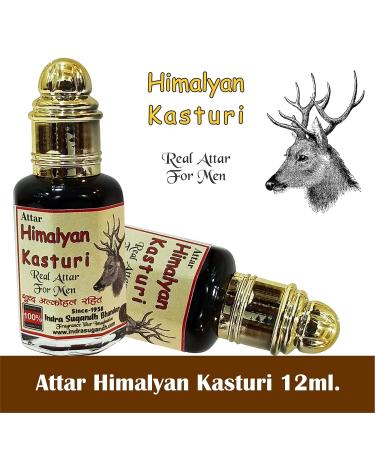 Attar For Men|Religious Use|Women Himalayan Kasturi The Original Musk Pure Perfume No Alcohol Long Lasting Fragrance 12ml Rollon Pack - Buy Online on GoSupps.com