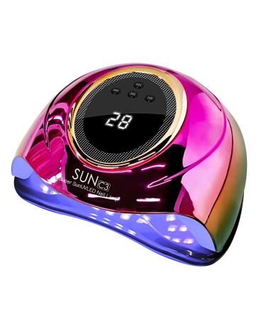 UV Light for Nails Lamp - MIRAGE LAYON with 63 Lamp Beads 4 Timer Setting & Auto Sensor Professional Nail Light UV Nail Lamp for Gel Nails UV Light for Nails Gift for Woman Girl Purple