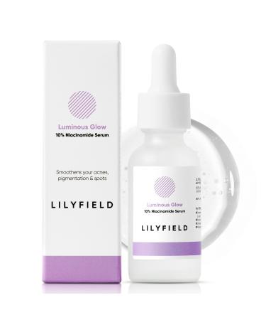 LILYFIELD Luminous Glow Serum With 10% Niacinamide. Smoothen Acne Pigmentation & Spots. Enlarged Pores Uneven Skin Tone Brighten for Sensitive Skin.Korean Skin care 30ml 1 fl. oz