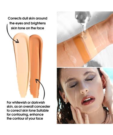 DE'LANCI Pro Full Coverage Liquid Concealer - Long Lasting & Waterproof - Vegan & Cruelty Free - Beige & Nude - Buy Online on GoSupps.com