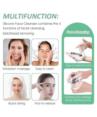 Wllhyf Silicone Face Washer | Gentle Peeling Pad & Facial Cleaning Brush | Effective Skin Care for Men & Women | Bathroom Accessories - Buy Online on GoSupps.com
