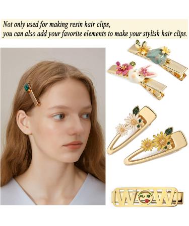 60PCS Alligator Hair Clips for Resin Art Crafts - Metal Flat Duckbill Clips DIY Accessories - Buy Online on GoSupps.com