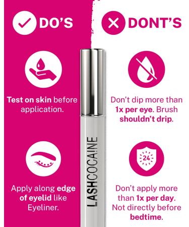LASHCOCA!NE Eyelash Growth Serum - Longer & Fuller Lashes | Vegan, Made in Germany | Test Winner for Extensions | By Svenja Walberg - Buy Online on GoSupps.com