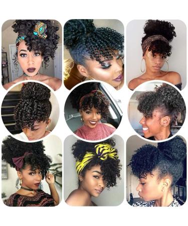 EREE HAIR Kinky Curly Human Hair Bangs Clip in Hair Extensions Forhead Hairpiece Fringe Curly Bangs Hair Clip on One Piece Front Human Hair Bangs Dark Brown Color - Buy Online on GoSupps.com