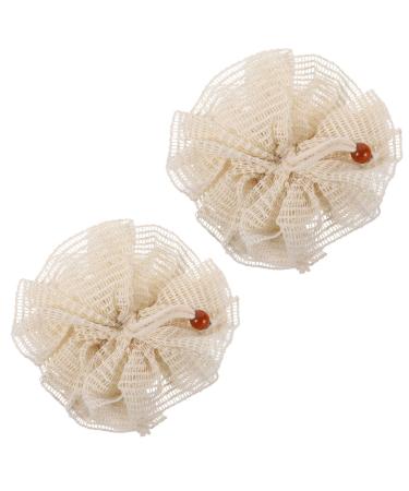 Healifty Bath Loofahs Bath Ramie Fiber Shower Mesh Pouf Body Scrubber Balls 2pcs Bath Balls For Women