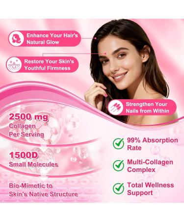 90 Count | Collagen Peptides Gummies for Women Men Multi Collagen Hydrolyzed Protein 2500mg Type I II III V X 15000mcg Biotin Vitamin C B12 D A E for Skin Hair Nails Bone Sugar Free 90 Count (Pack of 1) - Buy Online on GoSupps.com