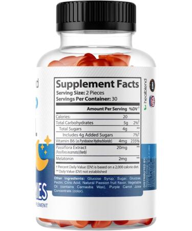 healblend Sleep Well Gummies with Vitamin B6 Passiflora Extract Melatonin 60 Gummies 1 - Buy Online on GoSupps.com