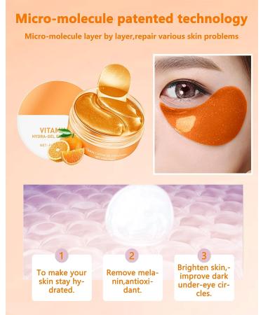 Vitamin C Crystal Under Eye Gel Patches - 60 Pcs | Anti-Aging Treatment for Puffy Eyes, Dark Circles, and Wrinkles | Mother's Day Gift for Women - Buy Online on GoSupps.com