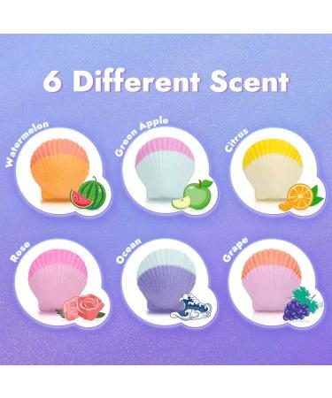 6 Oversized Handmade Mermaid Bath Bombs for Kids | Surprise Inside | Jewelry Toys | Ideal Gift for Girls & Toddlers Aged 3-12 | Perfect for Birthday & Christmas - Buy Online on GoSupps.com