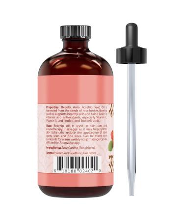 Beauty Aura 100% Pure Rosehip Seed Essential Oil - Therapeutic Grade Oil Made Rose Canina Rose Hips - Ideal for Aromatherapy - 4 Fl. Oz. - Buy Online on GoSupps.com
