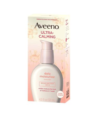 Aveeno Ultra-Calming Daily Moisturizer with SPF 15 - 4 fl oz | Soothing Sunscreen - Buy Online on GoSupps.com