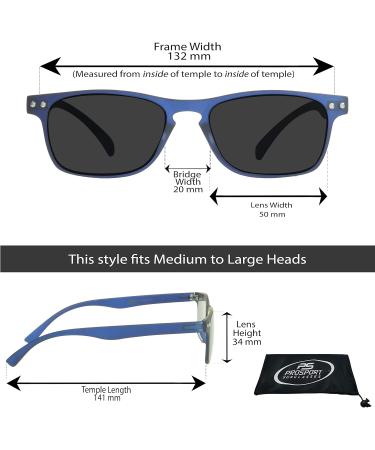 proSPORT Reading Sunglass | Full Sun Reader No Line for Men & Women | Flexible Light-Weight NOT BIFOCAL | Blue 1.75 x International Shipping Available - Buy Online on GoSupps.com
