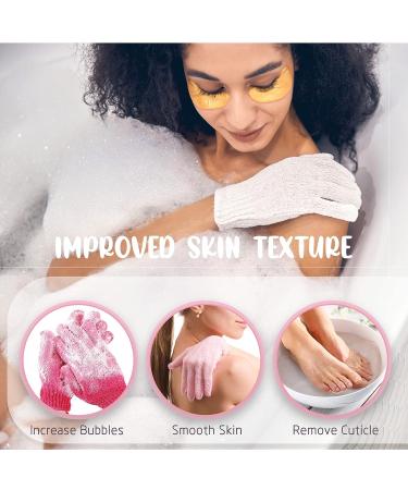 Didaey 104 Pcs Exfoliating Glove Bulk - Body Scrubber for Dead Skin Removal - Shower Gloves for Beauty Spa Massage - Men Women Bathing - 13 Colors - Buy Online on GoSupps.com