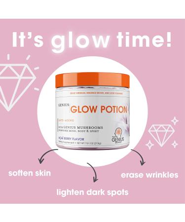 Genius Glow Potion - Anti Aging Beauty Supplement with Genius Mushrooms & Acai Berry Powder - Buy Online on GoSupps.com