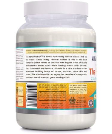 Buy Amazing Formulas Family Whey Protein Isolate Powder - 2 lbs Gluten Free Vanilla - Pure & Complete Protein for All Ages - Buy Online on GoSupps.com