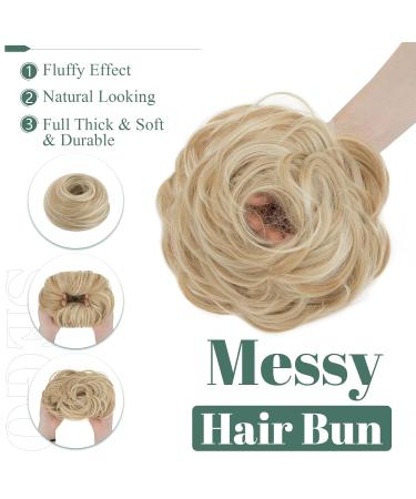 Sego Hair Part with Rubber Band - 55g Dutt Hair Ties & Extensions for Messy Buns - Dark Blonde & Blonde Updos - International Shipping Available - Buy Online on GoSupps.com