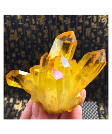 Natural Crystal Rough Crystals 1pc Natural Citrine Quartz Crystal Cluster Stones Home Decoration Crafts Decoration Vintage Ornament (Color : 300g)