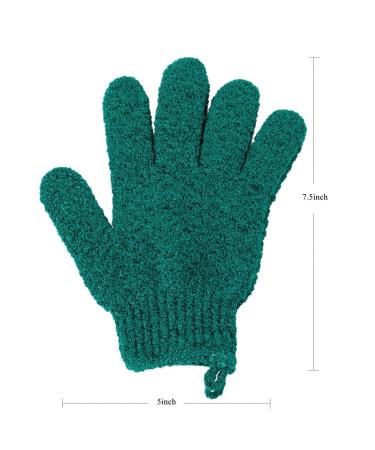 KAKOOI Exfoliating Bath Scrubbing Gloves - Dead Skin Remover (1 Pair, Dark Green) - Pack of 1 - Buy Online on GoSupps.com