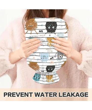 Naanle Stripes Monster Hot Water Bottle 2L - Large Transparent Cover for Pain Relief & Heat Therapy | Ideal for Bed & Hand/Foot Use - Buy Online on GoSupps.com