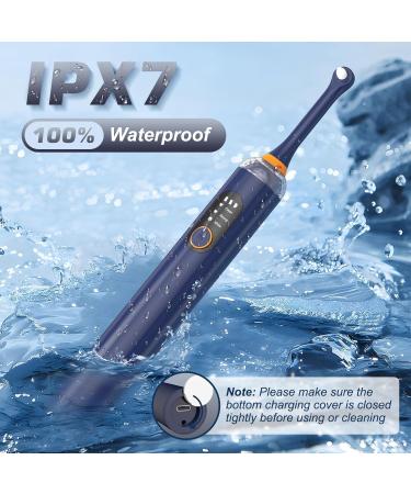 Rechargeable Tooth Polisher & Whitening Kit - Teeth Cleaning for People & Pets | 5 Brush Heads 3 Speed Modes Waterproof (Blue - Buy Online on GoSupps.com