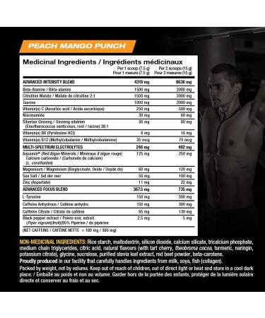 PVL Gold Series Domin8 Sport | pre-workout Superfuel | Peach Mango Punch | 225 G - Buy Online on GoSupps.com