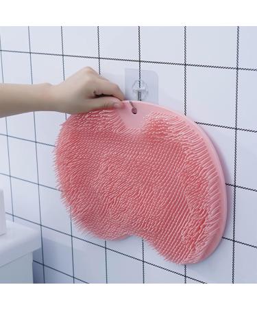 Shower Foot Scrubber with Non-Slip Suction Cups | Soft Footwear Massage Pad - Orange Indoor Use - Buy Online on GoSupps.com