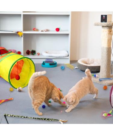 Cat Interactive Toys 30 PCS Cat Kitten Toys Set Including Cat Tunnel Fluffy Mouse Cat Catnip Toy Mice Colorful Crinkle Balls and Bells Interactive Toys Pack for Indoor Cats - Buy Online on GoSupps.com