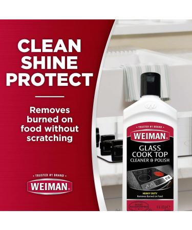Weiman Hob Cooktop and Stove Top Cleaner Kit - 10 oz. Glass Cook Top Cleaner and Polish - Buy Online on GoSupps.com
