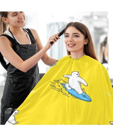 Buy Waterproof Barber Cape - Polar Bear Surfing & Cheetah Haircut Bib for Men | Unisex Hair Cutting Cape - International Shipping Available - Buy Online on GoSupps.com