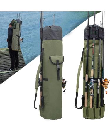 JSHANMEI Waterproof Fishing Pole Bag with Rod Holder - Holds 5 Poles, Tackle Storage & Organizer for Men - Travel Case with Large Capacity - Buy Online on GoSupps.com