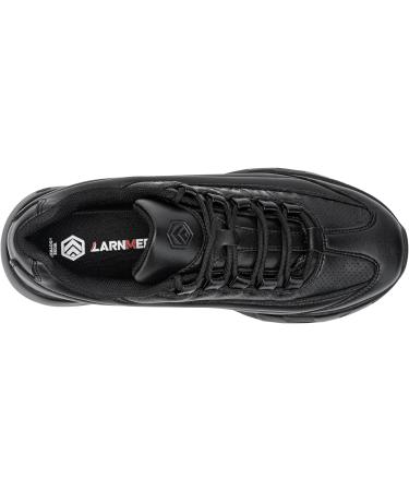 LARNMERN Men's Non Slip Work Shoes - Waterproof Slip Resistant Sneakers for Kitchen & Restaurant - Air Cushion, Size 10.5 Black - Buy Online on GoSupps.com