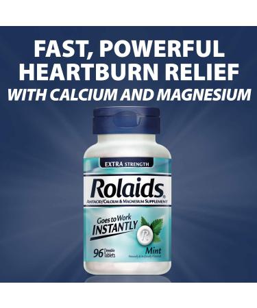 Rolaids Extra Strength Antacid Chewable Tablets - 96 Mint Flavor Chewables - Buy Online on GoSupps.com