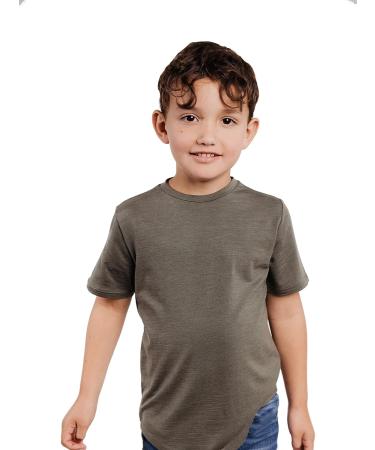 Nui Organics Merino Wool & Tencel Kids T-Shirt - Lichen, 8 Years | Ultra Soft Base Layer for Year-Round Comfort - Buy Online on GoSupps.com