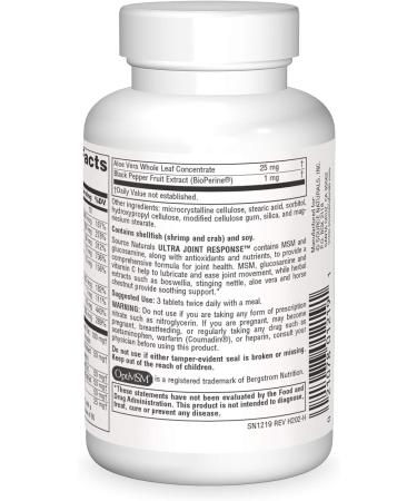 Source Naturals Ultra Joint Response 45 Tablets - Fast-Acting Joint Support Formula - Buy Online on GoSupps.com