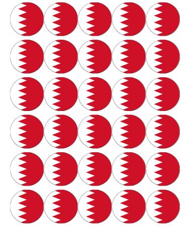 30 Bahrain Flags Cupcake Toppers Edible Wafer Paper Fairy Cake Toppers Birthday Cake Decorations