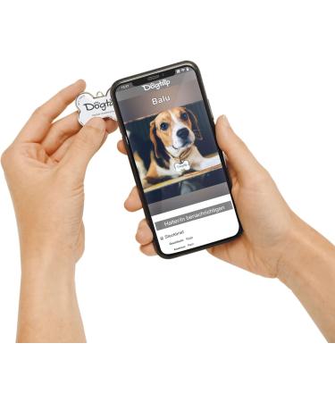 DogTap Solid Digital Dog Tag - NFC Chip QR Code Waterproof & Durable | Perfect Pet Contact Info | International Shipping Available - Buy Online on GoSupps.com