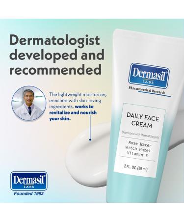 Dermasil Daily Face Cream 3-Pack Oil-Free Lightweight Moisturizer with Witch Hazel Rose Water and Vitamin E 2 Oz Ea - Buy Online on GoSupps.com