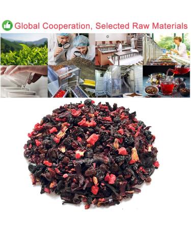 Plant Gift Currant Berries Blueberry Raspberry Tea Bags hibiscus tea bags Roselle Blueberries Grapes Raspberries Into Iced Tea & Hot Tea Oganic Fruit Herbal Tea 70G/2.5oz - Buy Online on GoSupps.com