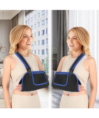 Arm Sling Shoulder Immobilizer with Storage Bag - Blue | Ideal for Shoulder Injury Recovery | For Men and Women | Torn Rotator Cuff, Surgery, Fracture, Strain - Buy Online on GoSupps.com