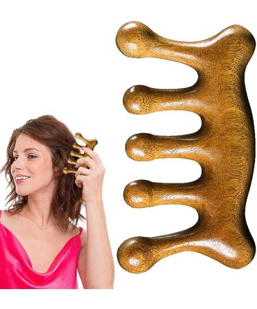 Sandalwood Scalp Massager for Hair Growth | Manual Head Massager for Women | Natural Wood Head & Shoulders Relief - Buy Online on GoSupps.com